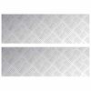 vidaXL Stopnice 2 kos 75 x 25 cm srebrna Aluminij Pravokotna