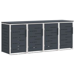 vidaXL Shranjevanje ko&scaron;a za odpadke Antracit 276 x 77,5 x 112,5 cm