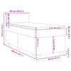 vidaXL Box spring postelja z vzmetnico krem 90x200 cm blago