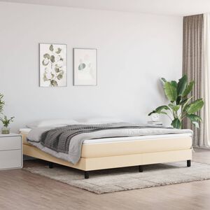 vidaXL Vzmetnica z žepkasto vzmetjo srednje trdote krem 180x200x20 cm blago