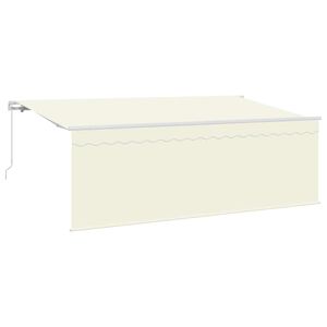 vidaXL Vlečna tenda krema 350 x 200 cm Poliester in aluminij