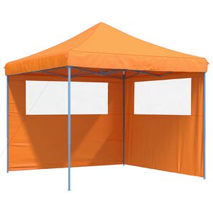 vidaXL Zložljivi pop-up &scaron;otor za zabave 2 stranici oranžna