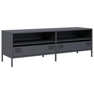 vidaXL TV omarica antracitna 135x39x43,5 cm hladno valjano jeklo