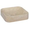 vidaXL Umivalnik krem 40x40x10 cm marmor