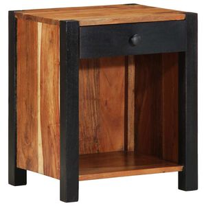 vidaXL Nočna omarica Rjava 40 x 35 x 50 cm Masiven les akacije