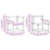 vidaXL Zunanja garnitura za sedenje z blazino 4 pcs Naravna in smetana