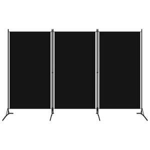vidaXL Paravan 3-delni črn 260x180 cm