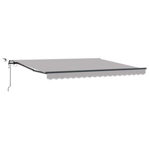 vidaXL Vlečna tenda Svetlo siva 400 &times; 350 cm Poliester