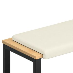 vidaXL Blazina za klop korduroy Krem Globina 35 cm