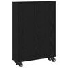 vidaXL Narrow Storage Trolley Črni hrast 48 x 13 x 68 cm