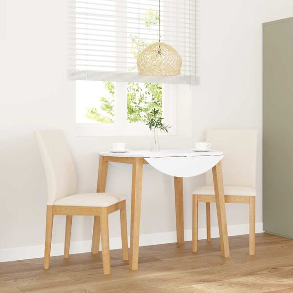 vidaXL Jedilni stoli z blazinami 2 kosa masivnega lesa gume