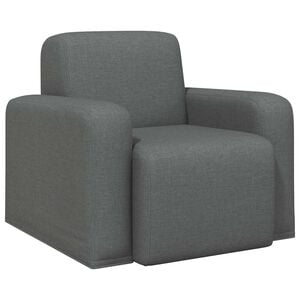 vidaXL Fotelj Temno siva Blago