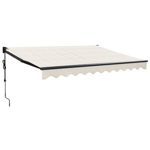vidaXL Avtomatsko zložljiva tenda krem 3x2,5 m