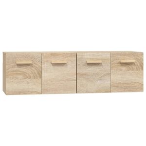 vidaXL Stenska omarica 2 kosa sonoma hrast 60x36,5x35 cm inžen. les
