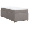 vidaXL Box spring postelja z vzmetnico taupe 80x200 cm blago