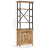 vidaXL Komoda s policami iz trdnega mangovega lesa 65x30x180 cm