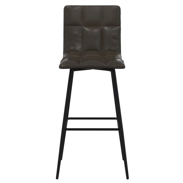 vidaXL Barski stolček sivo umetno usnje