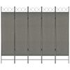 vidaXL Paravan 5-delni antracit 200x180 cm