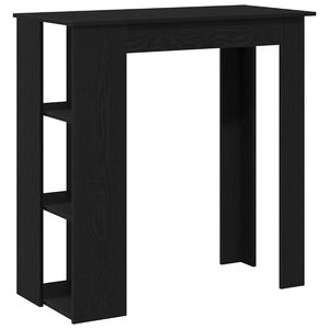 vidaXL Barska miza 102 x 50 x 103,5 cm Inženirski les Črna Orehovina