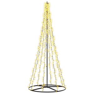 vidaXL LED božično drevesce EKENAS 235 cm 1000 LED Toplo bela Jeklo