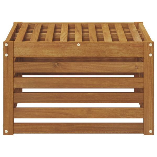 vidaXL Zunanji puf Masiven les akacije Naravna 59 x 59 x 37 cm