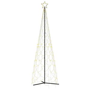 vidaXL Božično drevo v stožcu toplo bela 500 LED diod 100x300 cm