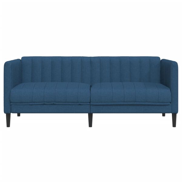 vidaXL Kavč dvosed modra tkanina