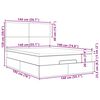 vidaXL Otomanska postelja z vzmetnico krem 140x190 cm blago