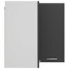 vidaXL Viseča kotna omarica “Lyon” siva 57x57x60 cm inženirski les