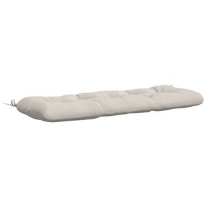 vidaXL Blazina za klop VIANEN 100% poliester Bela 100 x 40 x 12 cm
