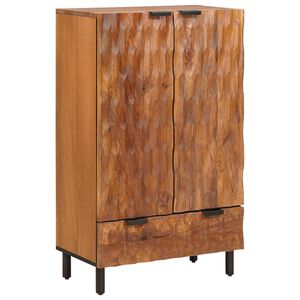 vidaXL Visok predalnik s predalom Acacia rjav fini&scaron; 60 x 33 x 100 cm
