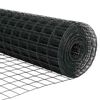 vidaXL Ograja s stebrom Siva 1,5 x 10 m Jeklo in PVC