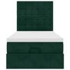 vidaXL Otomanski posteljni okvir z vzmetnicami zelen 90x190cm žamet