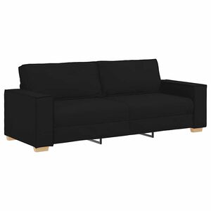 vidaXL Trosed črne barve 220x78x84 cm blago