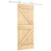vidaXL Drsna vrata Naravna in bela 85 x 210 cm Masiven borov les