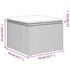 vidaXL Vrtni stolček z blazino rjav 55x55x37 cm poli ratan