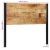 vidaXL Naglavna deska 120 cm trden mangov les in železo