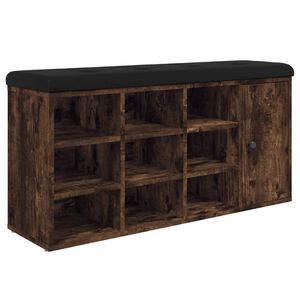 vidaXL Klop za čevlje dimljen hrast 102x32x50 cm inženirski les
