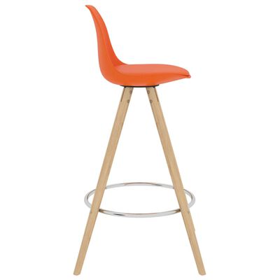 vidaXL Barski stolčki 4 kosi oranžni PP in trdna bukovina