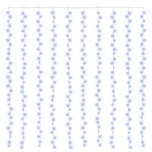 vidaXL LED svetlobna zavesa 3x3 m 300 LED lučk modra 8 funkcij