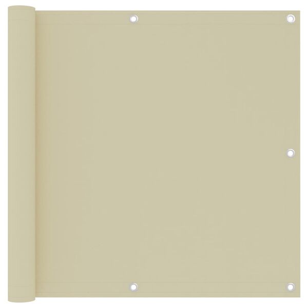 vidaXL Balkonsko platno krem 90x500 cm oksford blago