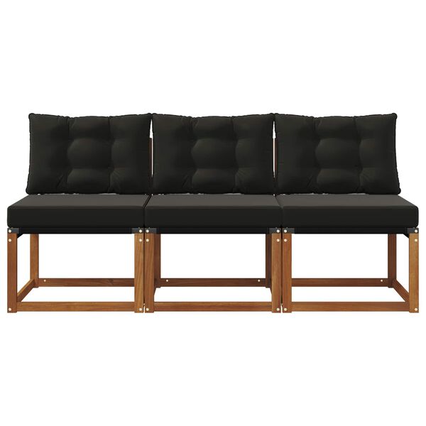 vidaXL 3 Kos Zunanja srednja sofa