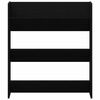 vidaXL Omara za čevlje Črna Orehovina 80 x 18 x 90 cm Konstruiran les