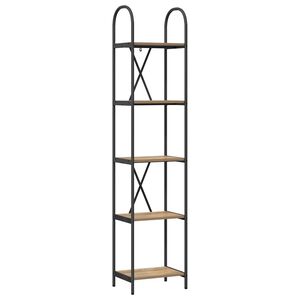 vidaXL Knjižna polica 5 nivojev 40 x 30 x 183 cm Inženirski les