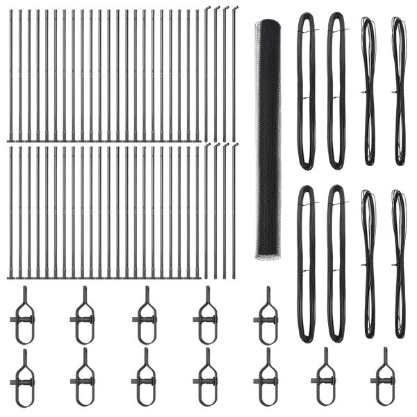 vidaXL Steber ograje. Siva 100 x 1,4 m (25 mm mreža) Jeklo in PVC