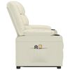 vidaXL Masažni stol s funkcijo vstajanja krem umetno usnje