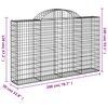 vidaXL Obokane gabion ko&scaron;are 9 kosov 200x30x120/140cm pocinkano železo
