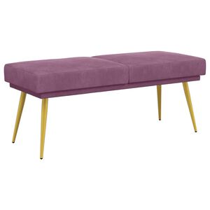 vidaXL Dvojna klop Vijolična 120 x 45 x 46 cm Žamet