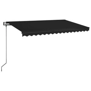 vidaXL Avtomatska tenda LED + senzor 450x350 cm antracitna