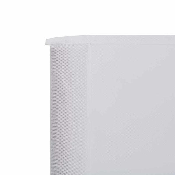 vidaXL 5-panelni vetrobran tkanina 600x80 cm pe&scaron;čeno bel